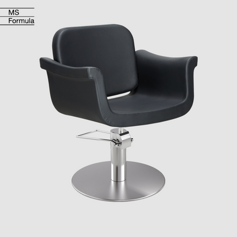 HYDRA Black Styling Chair With Silver Base